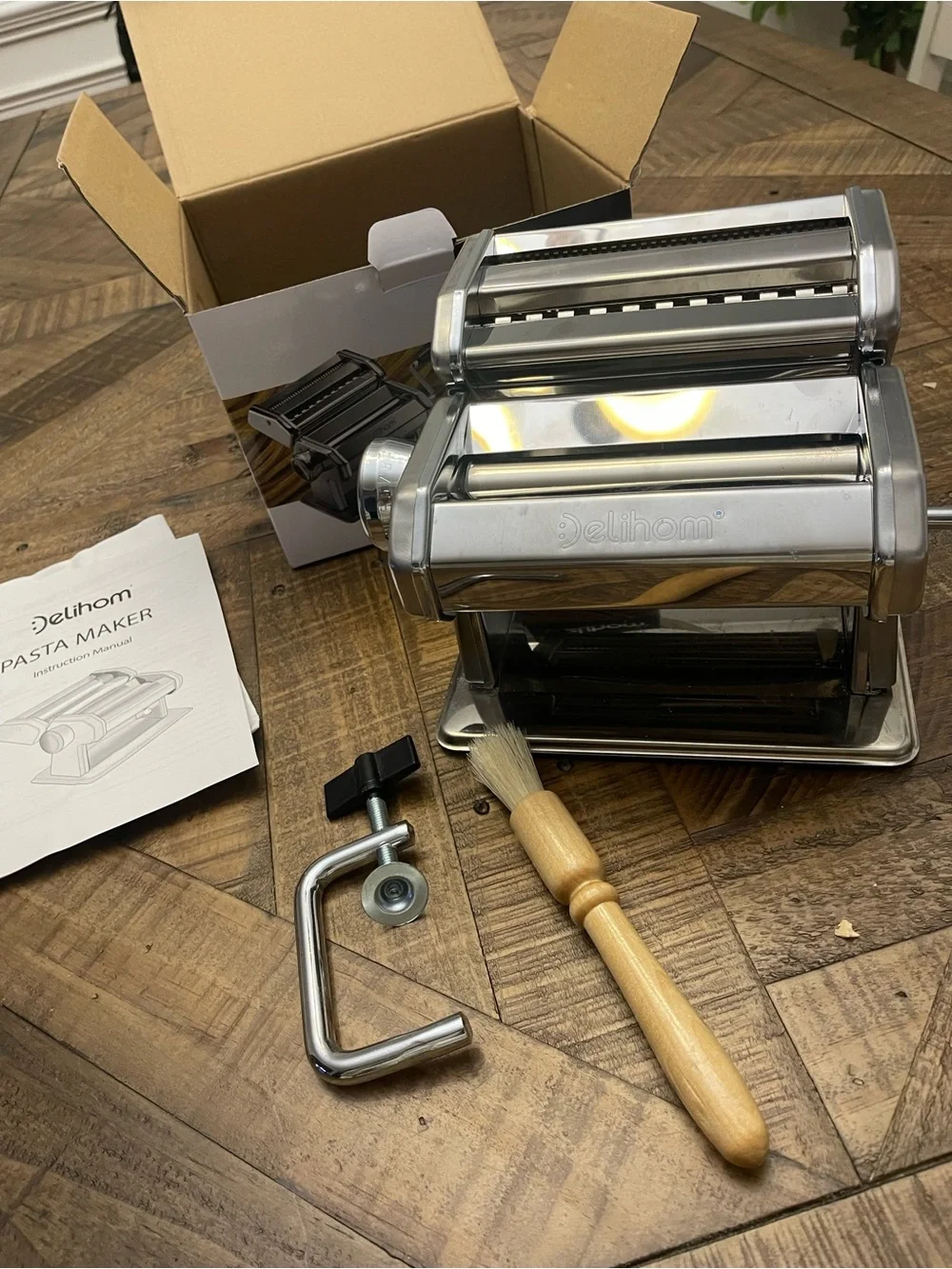 Delihom Manual Stainless Steel Pasta Maker set